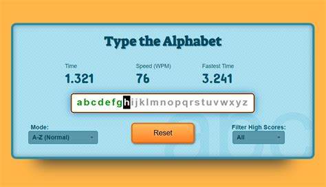 abcbet|Type the Alphabet .